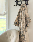 Blue Toile Kantha Throw