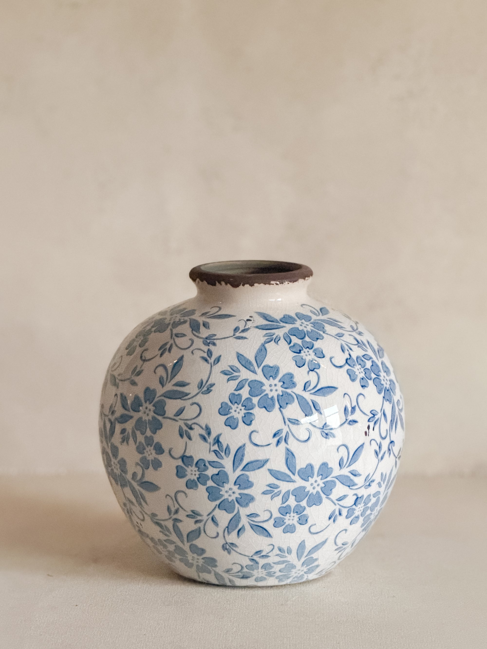 Bluebell Floral Terracotta Jar