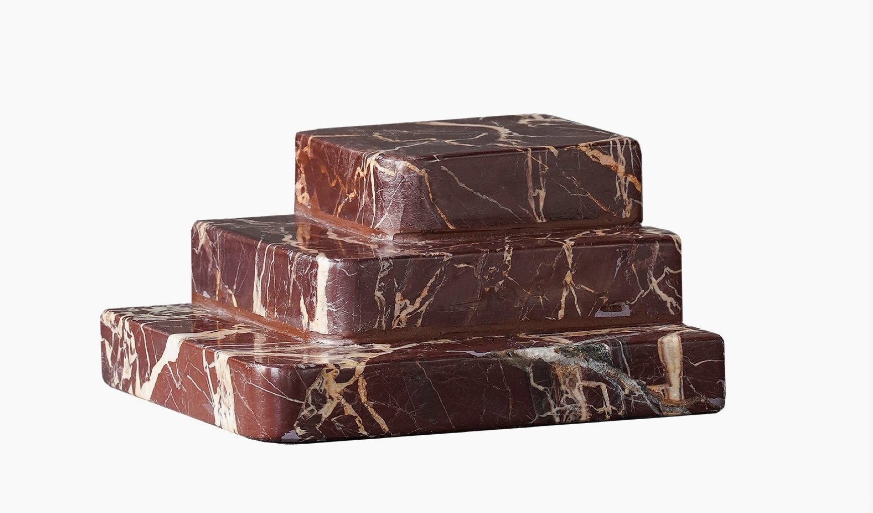 The Bordeaux Stacked Marble Bookends