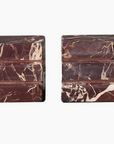 The Bordeaux Stacked Marble Bookends