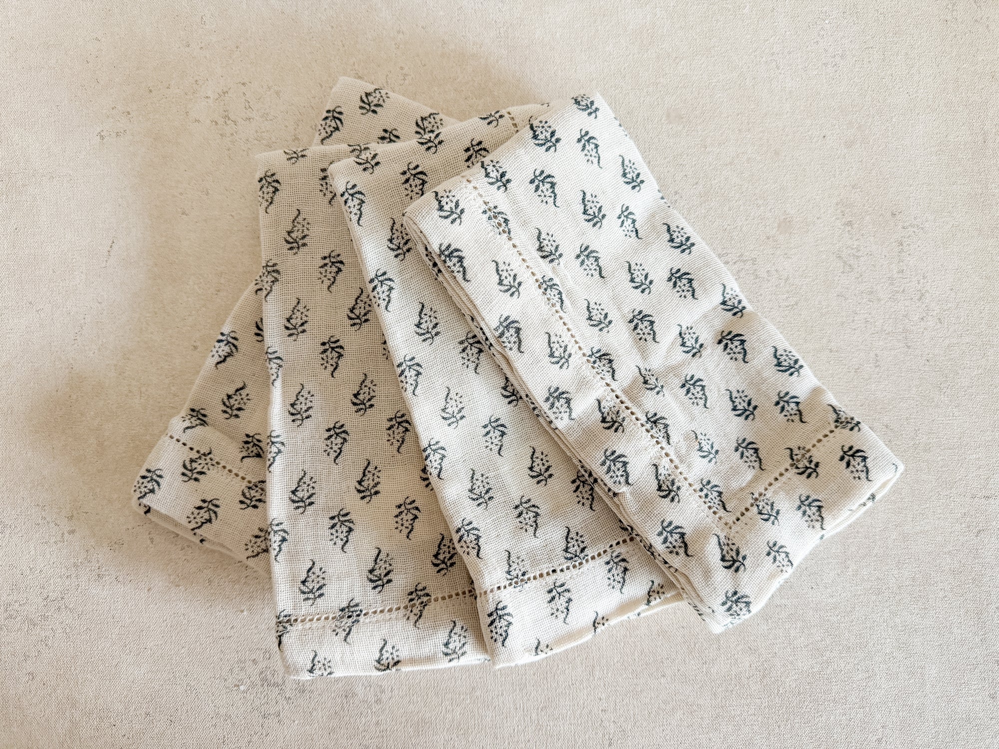 Botanical Block Print Napkin, Set of 4