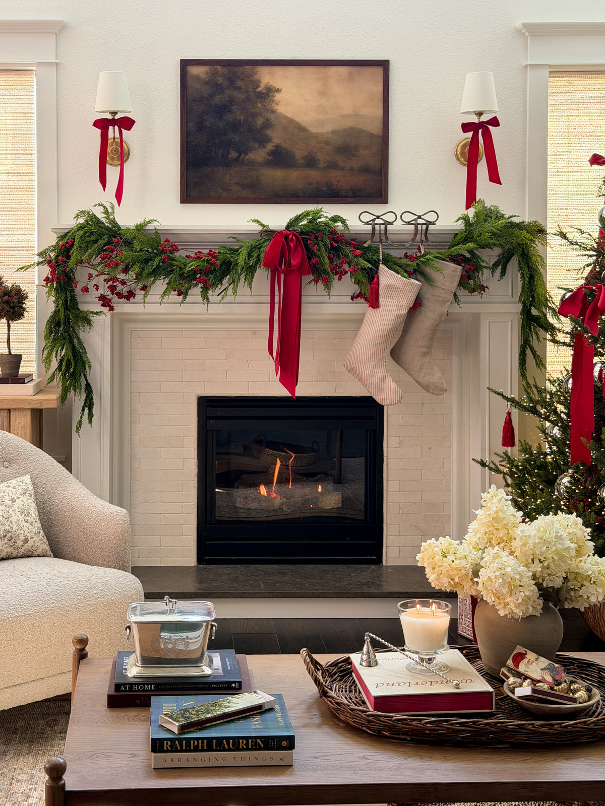 Faux Chrismas Cedar Garland, 6ft