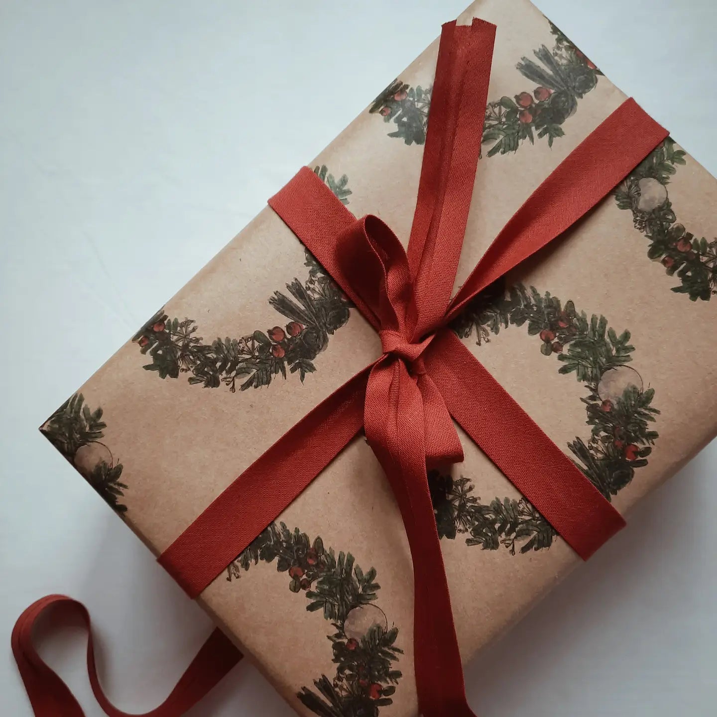 Hooks Wrapping Paper Christmas Wreath Wrapping Paper – Cottage Home