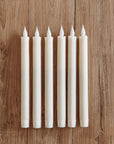 Cream LED Wax Taper Candles