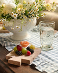 Etched Floral Drinking Glass