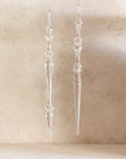 Faux Crystal Icicle Ornaments, Set of 2
