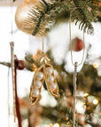 Faux Pearl Pea Pod Ornament