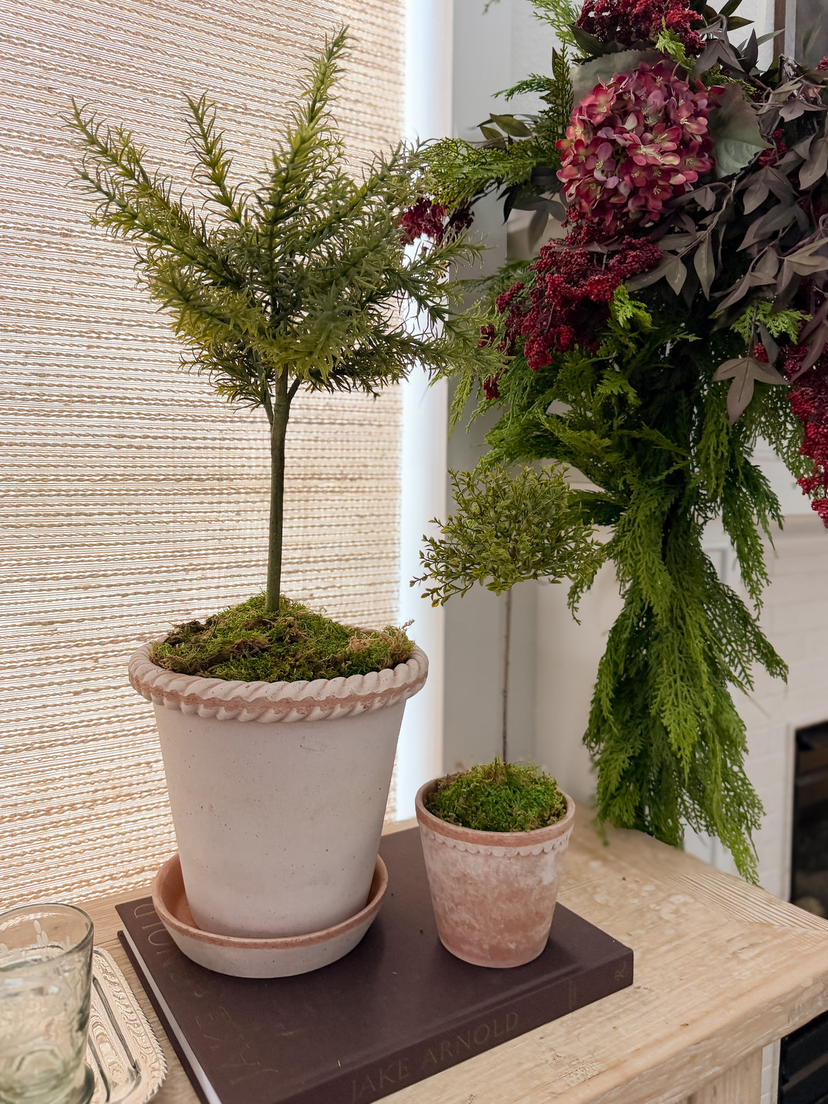 Faux Potted Rosemary Topiary