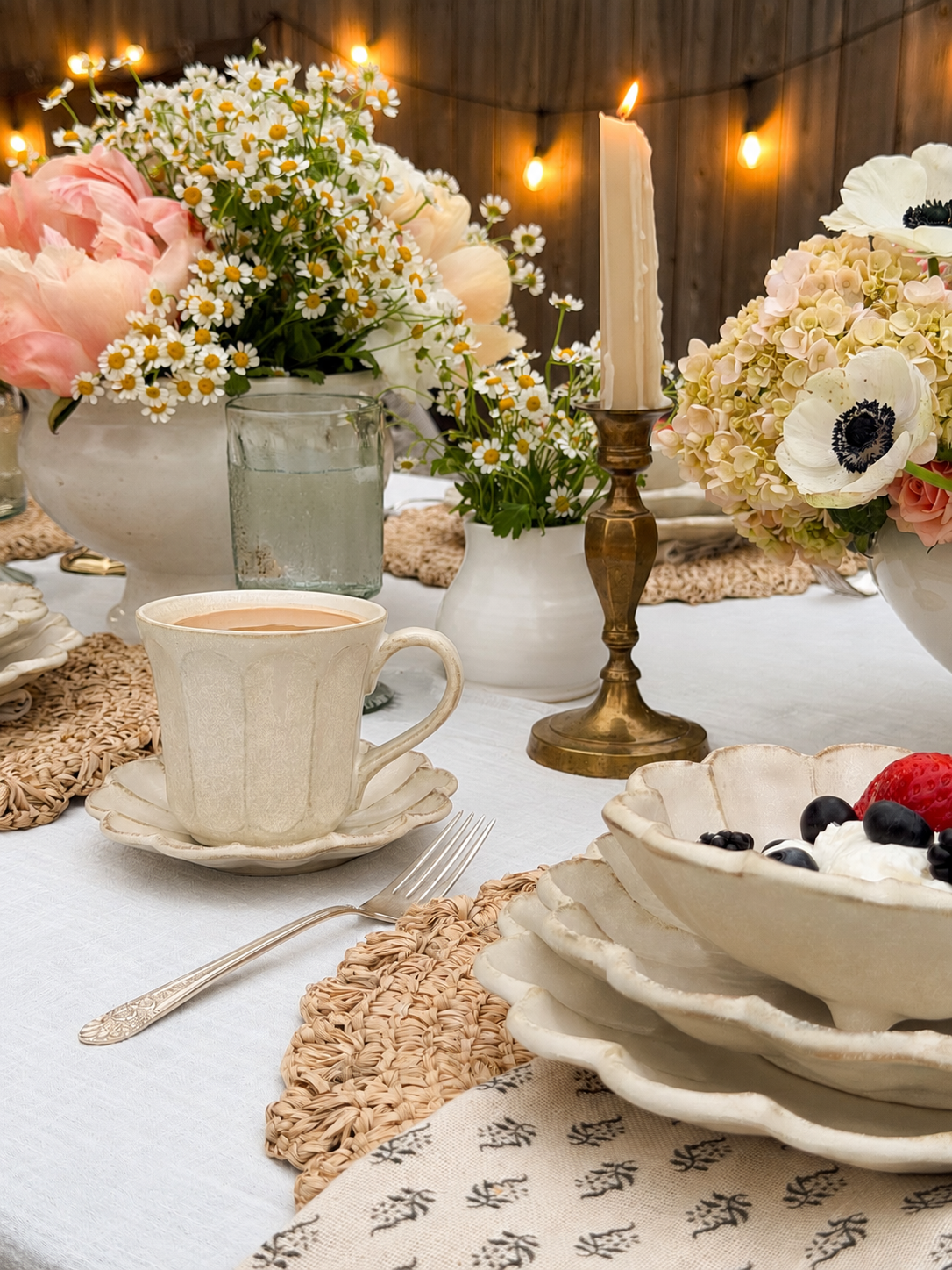 Fleur Petal Plates &amp; Mug