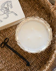 Fluted Silver Plate Bowl Candle