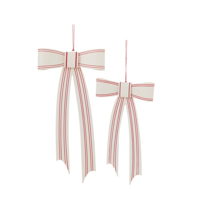 The French Stripe Bow Ornaments