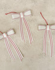 The French Stripe Bow Ornaments