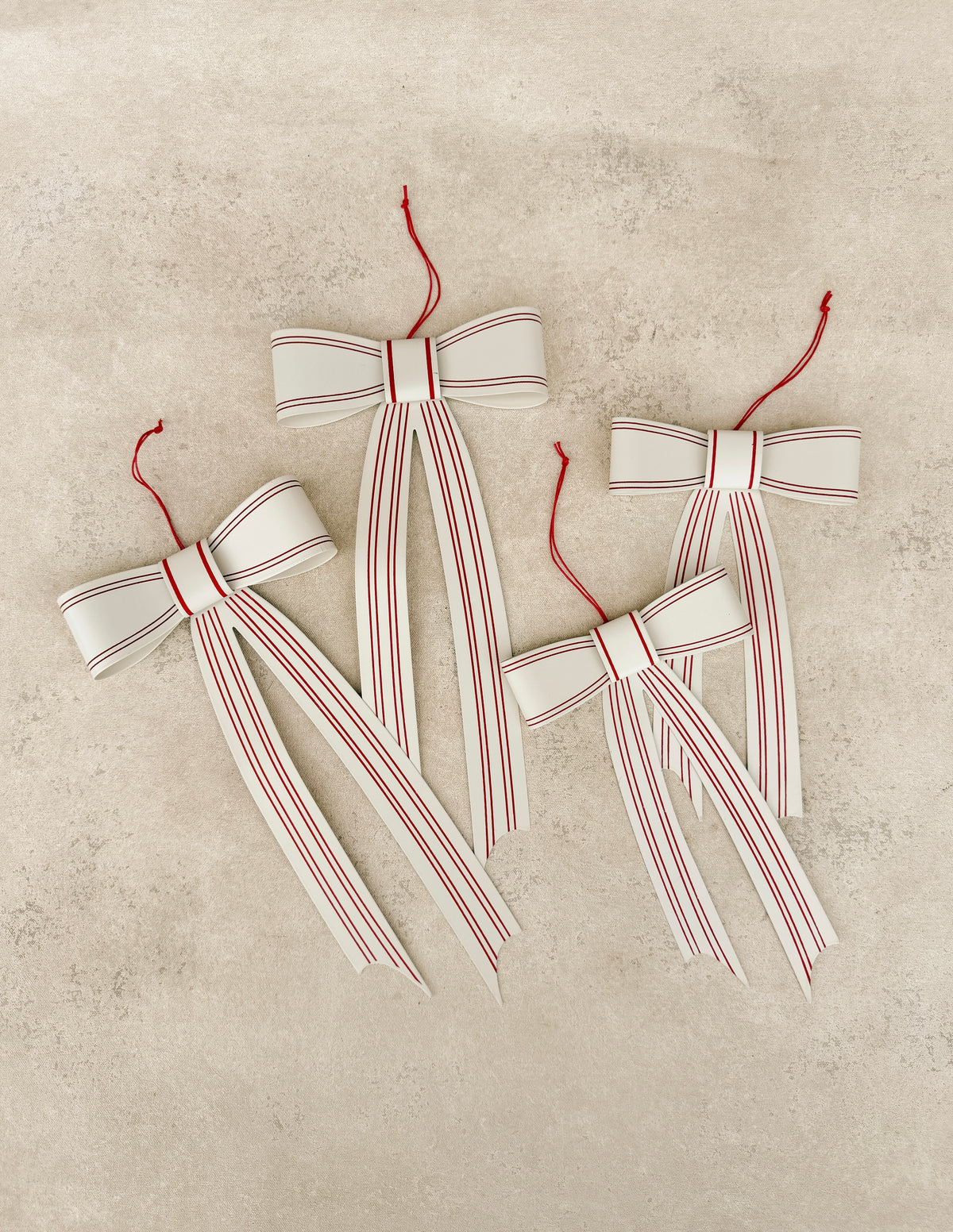 The French Stripe Bow Ornaments