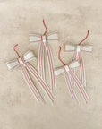 The French Stripe Bow Ornaments