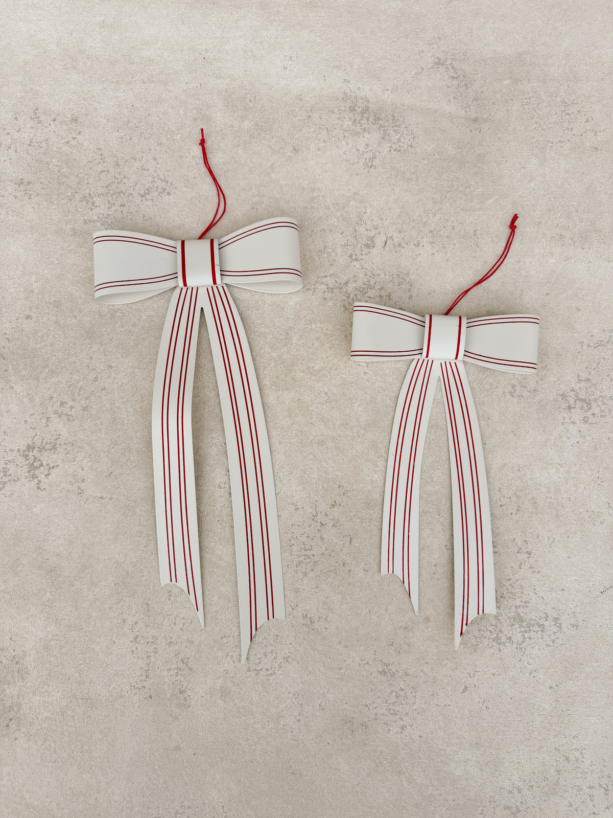 The French Stripe Bow Ornaments