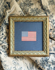 Gingham American Flag Framed Art, 9x9