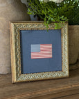 Gingham American Flag Framed Art, 9x9