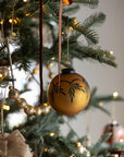 Hand-Painted 4" Glass Ornament