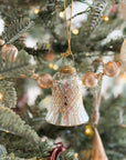 Hand-Painted Mercury Glass Bell Ornament