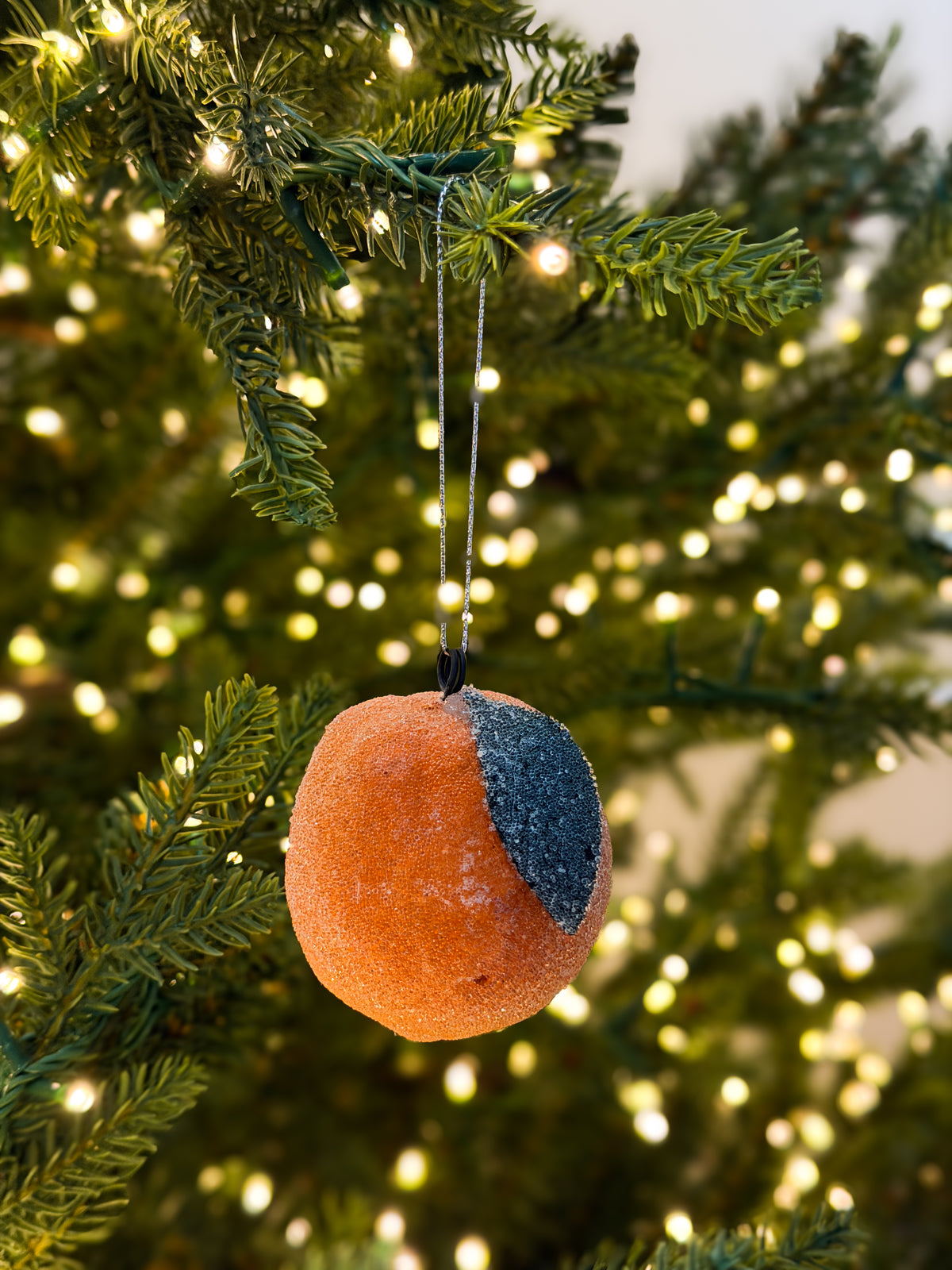Hand-Painted Orange Ornament