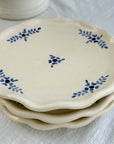 Hand-Painted Floral Dessert Plate