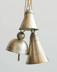 Hanging Pewter Metal Bells, Set of 3