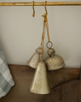 Hanging Pewter Metal Bells, Set of 3