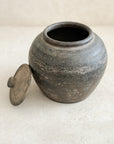Lidded Village Jar