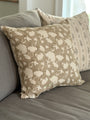 Meadow Block Print Throw Pillow Cover, 22x22