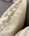 Meadow Block Print Throw Pillow Cover, 22x22