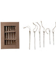 Mercury Glass Icicle Ornaments, Set of 6