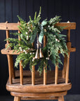 MINI Wreath 14" | Norfolk & Cypress MIX with White Berries
