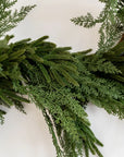 Norfolk & Cypress Mix Real Touch Faux Chrismas Garland 6ft