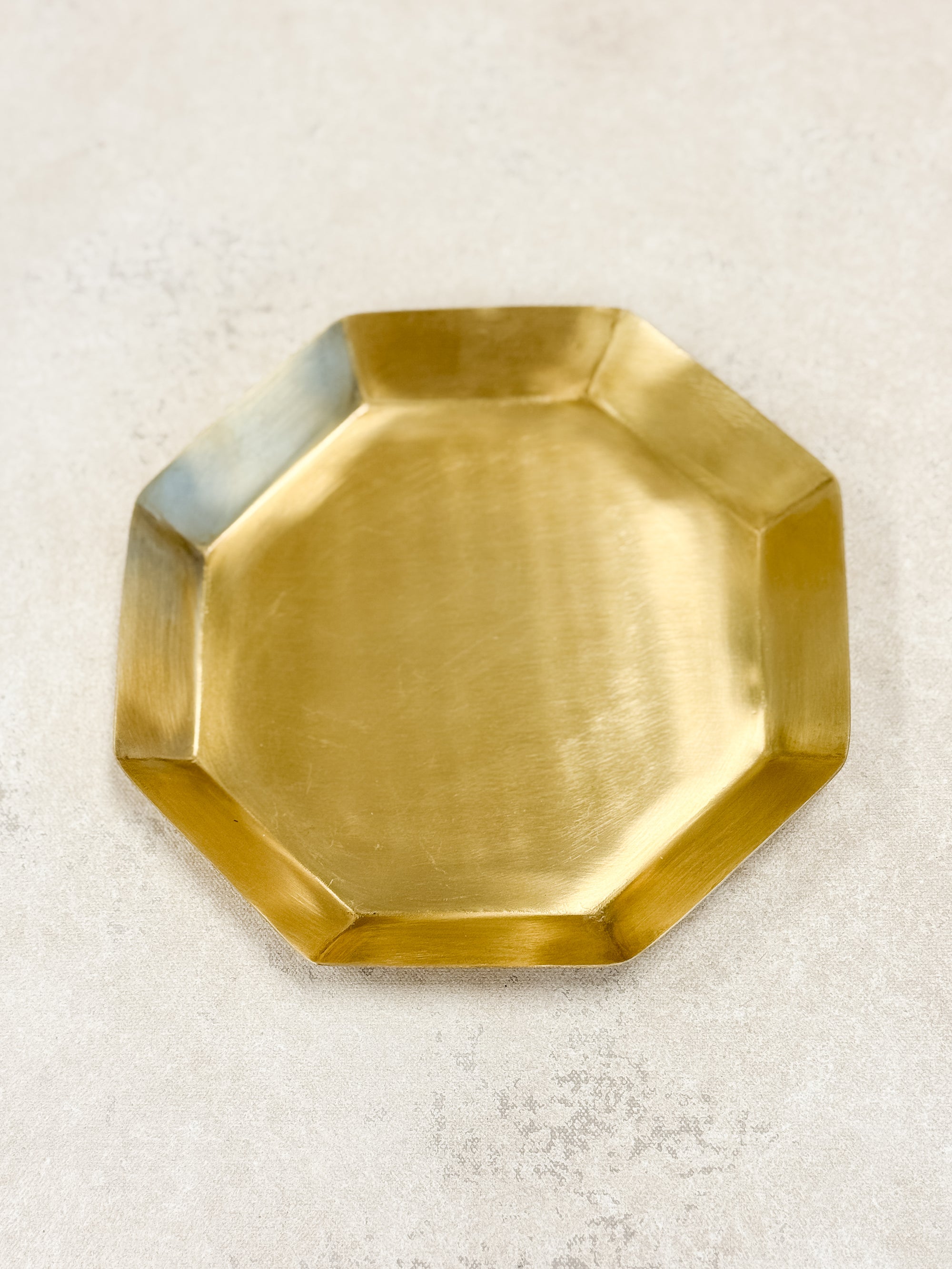 Octagon Brass Tray