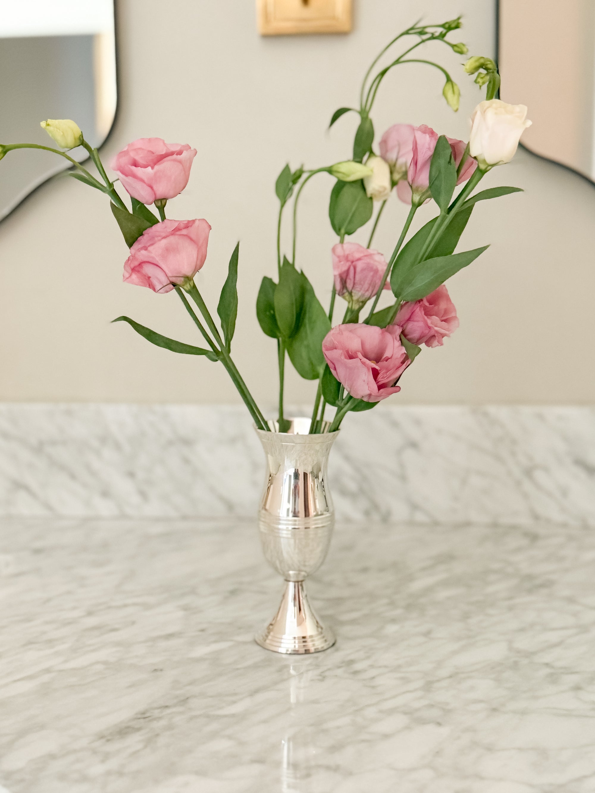 Queen Anne&#39;s Silver Bud Vases