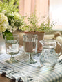 Ribbed Footed Drinking Glass