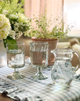 Ribbed Footed Drinking Glass