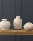 Sculptural Clay Vases, Set of 3