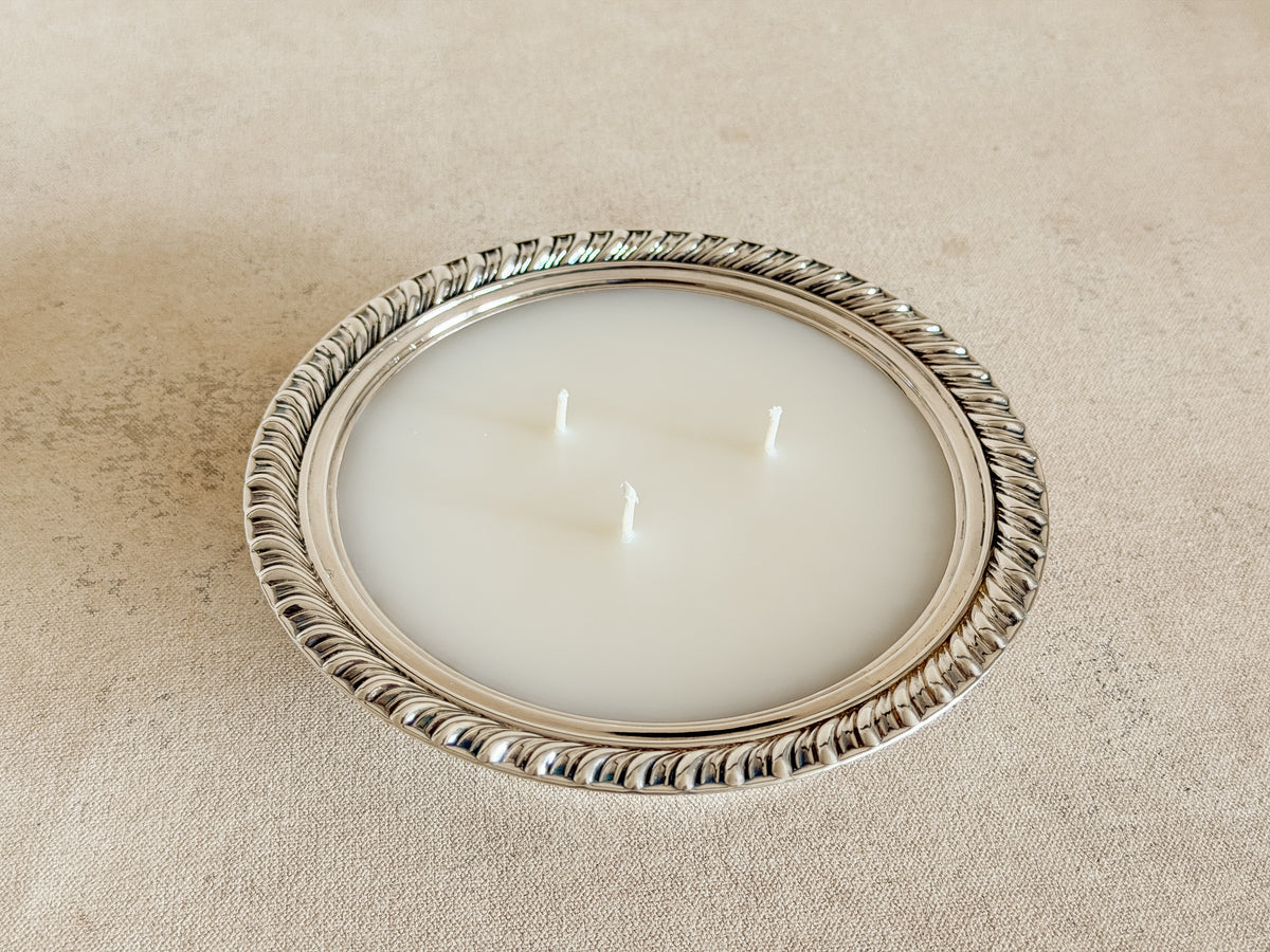 Vintage Silver Plate Candles