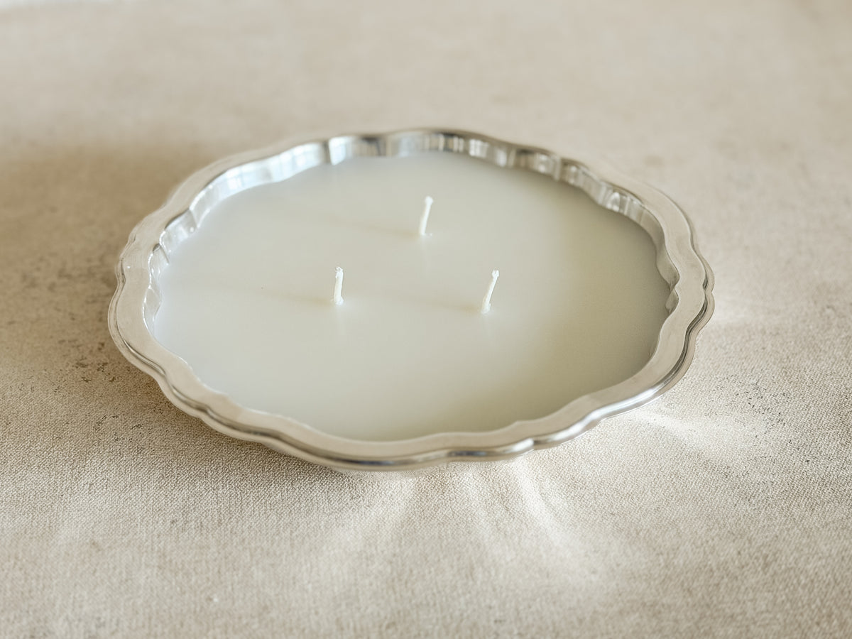Vintage Silver Plate Candles