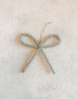 Silver Rhinestone Bow Ornament