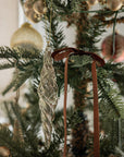 Silver Spiral Glass Ornament
