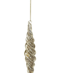 Silver Spiral Glass Ornament