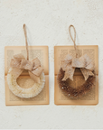 Sisal Wreaths with Bow, Set of 2