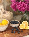 Stoneware Berry Bowl with Handle, Set of 2