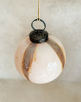 Striped Glass Ornament 3"