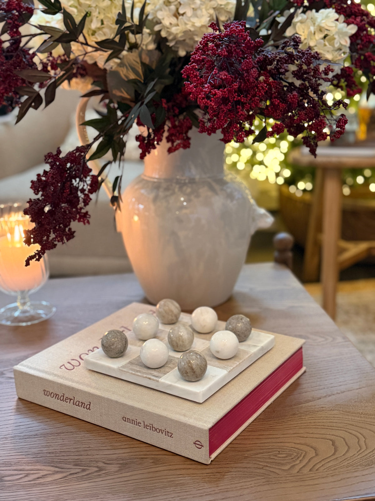 Marble Tic Tac Toe Decor