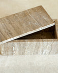 Travertine Lidded Boxes, Large