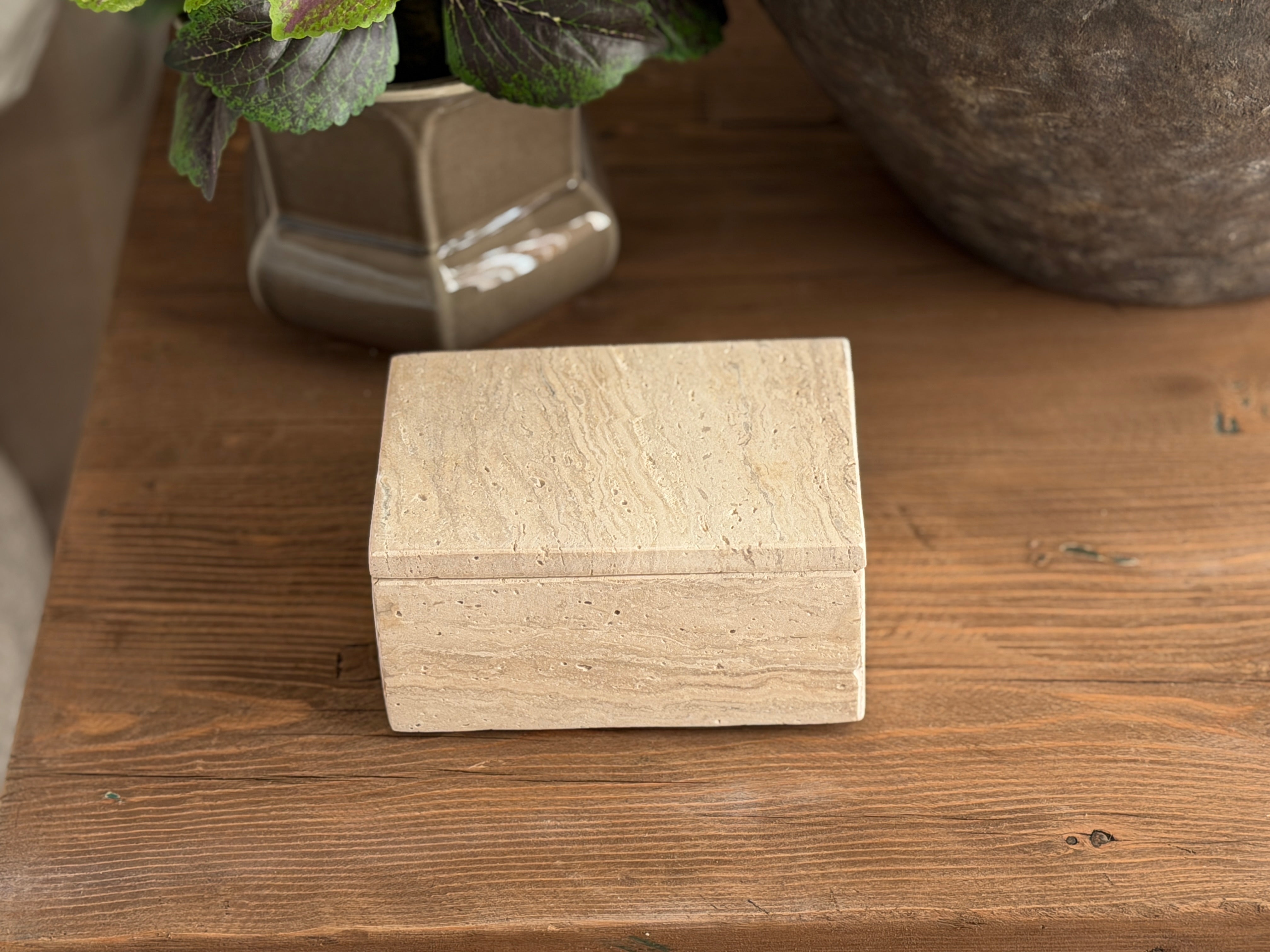 Travertine Lidded Boxes, Small – Cottage Home