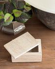 Travertine Lidded Boxes, Small